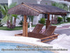 Bamboo Nipa Double Chaise Loungers