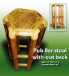 Bamboo Pub Bar Stool Without Back