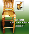 Bamboo Bar Stool with Bamboo Back